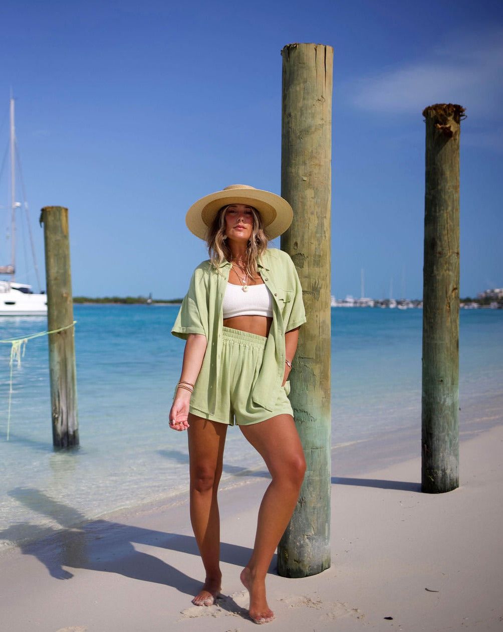 Dylan Pocketed Shorts - Lime - FINAL SALE sold by Vici product image thumbnail 5