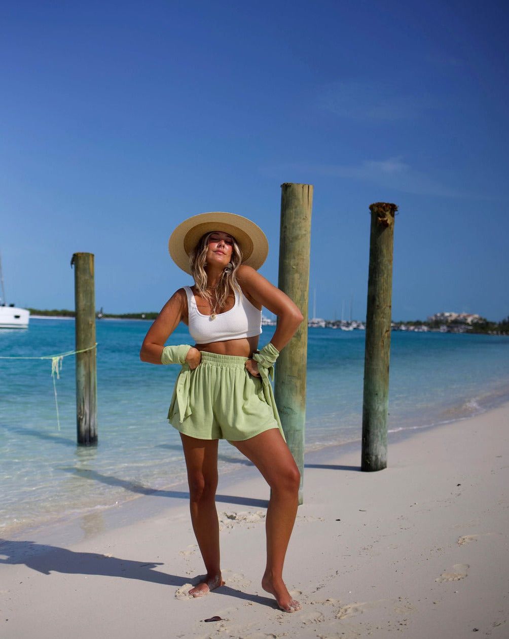 Dylan Pocketed Shorts - Lime - FINAL SALE sold by Vici product image thumbnail 6