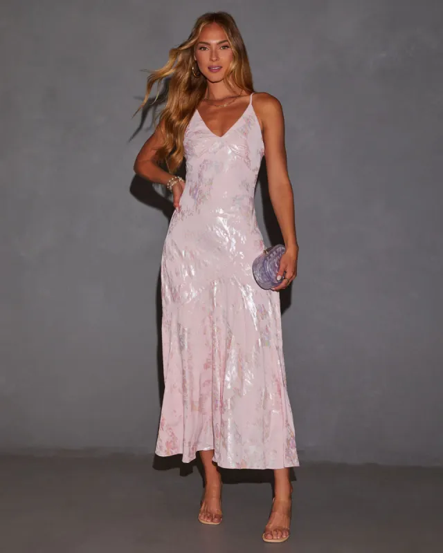 Myla High Shine Midi Dress sold by Vici