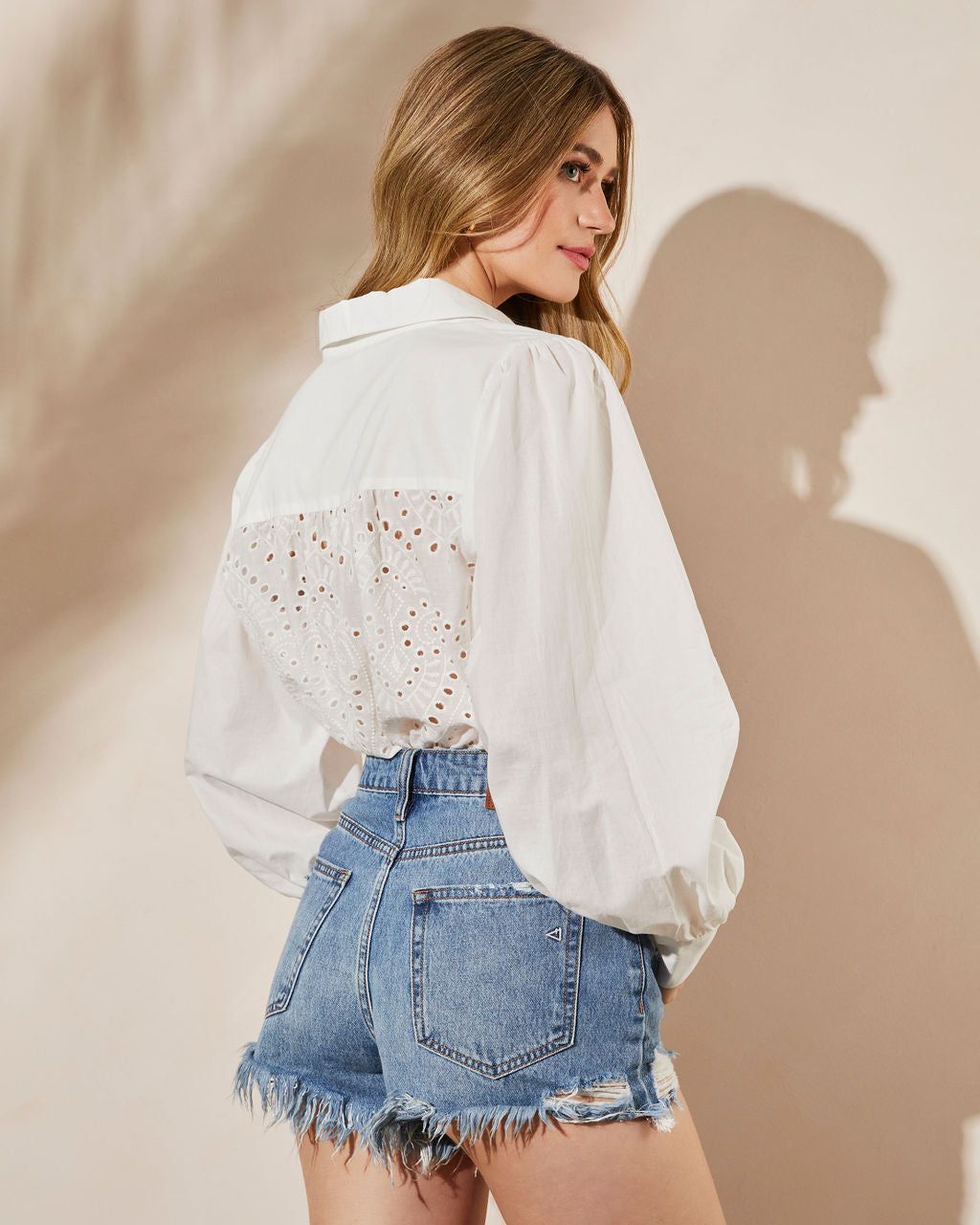 Muncie Eyelet Button Down Top sold by Vici product image thumbnail 2