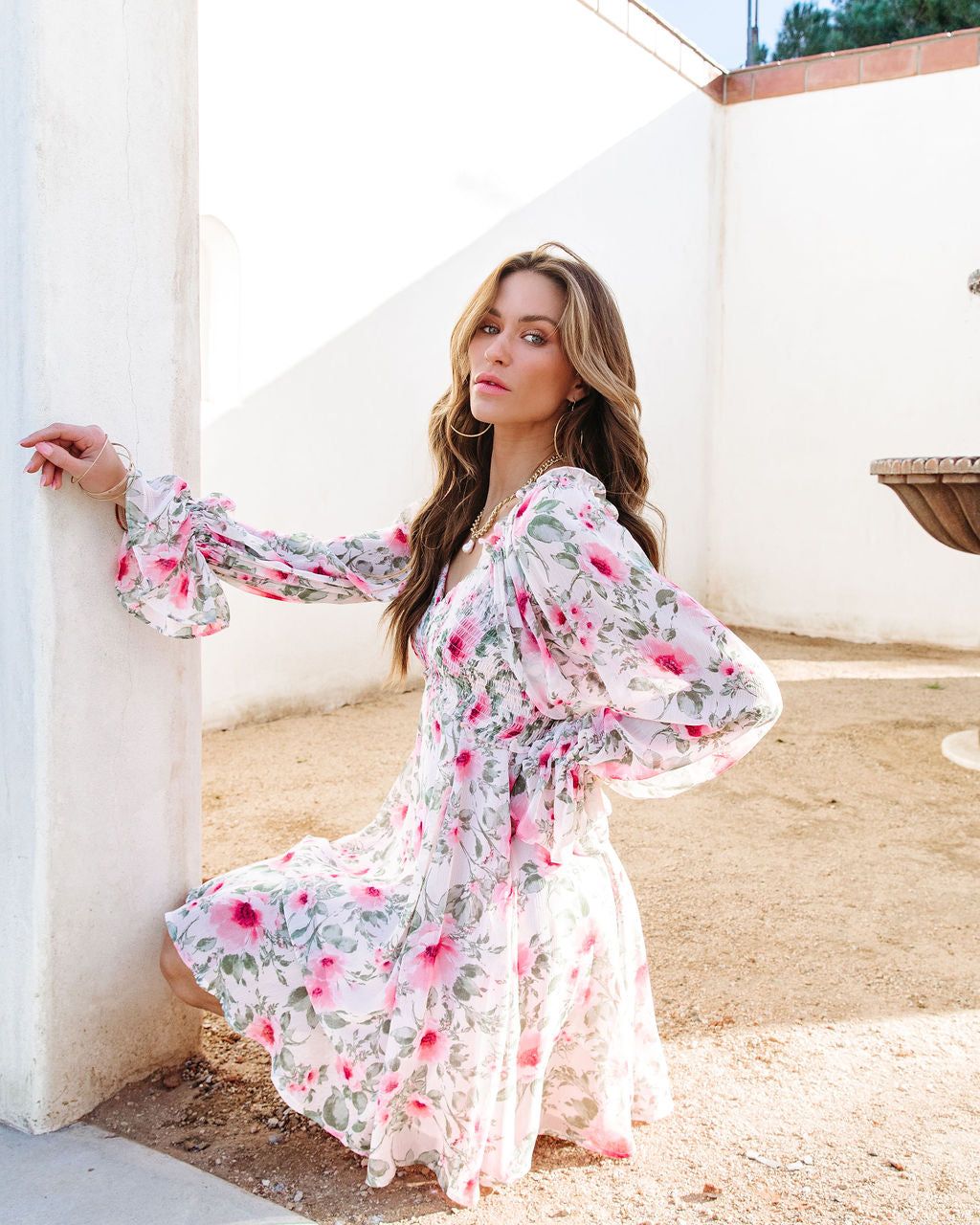 Shower Me In Florals Smocked Mini Dress - FINAL SALE sold by Vici product image thumbnail 7