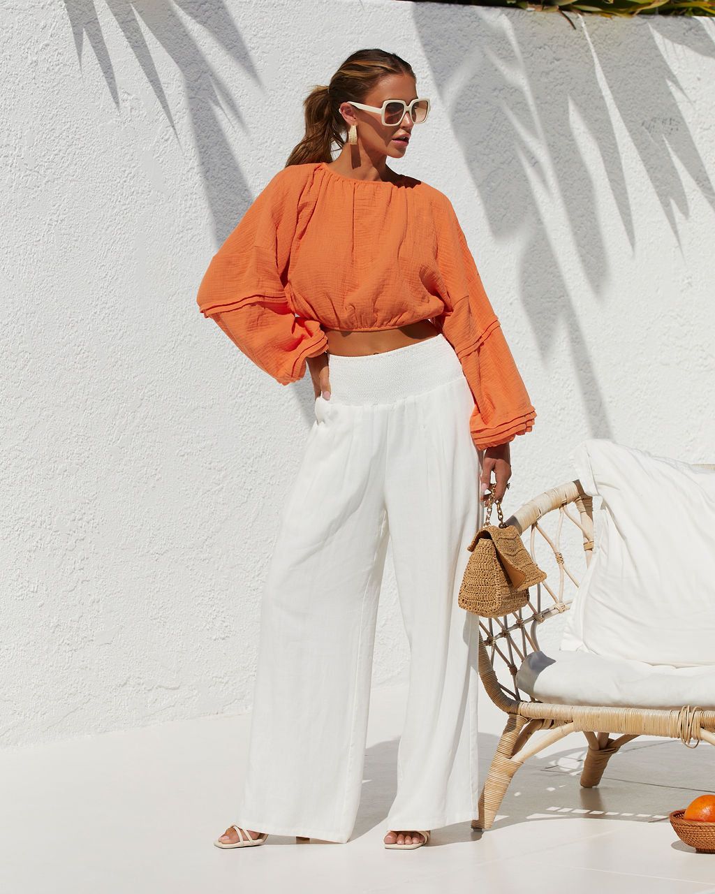 Cartago Cropped Pullover Sweatshirt - Orange - SALE sold by Vici product image thumbnail 6