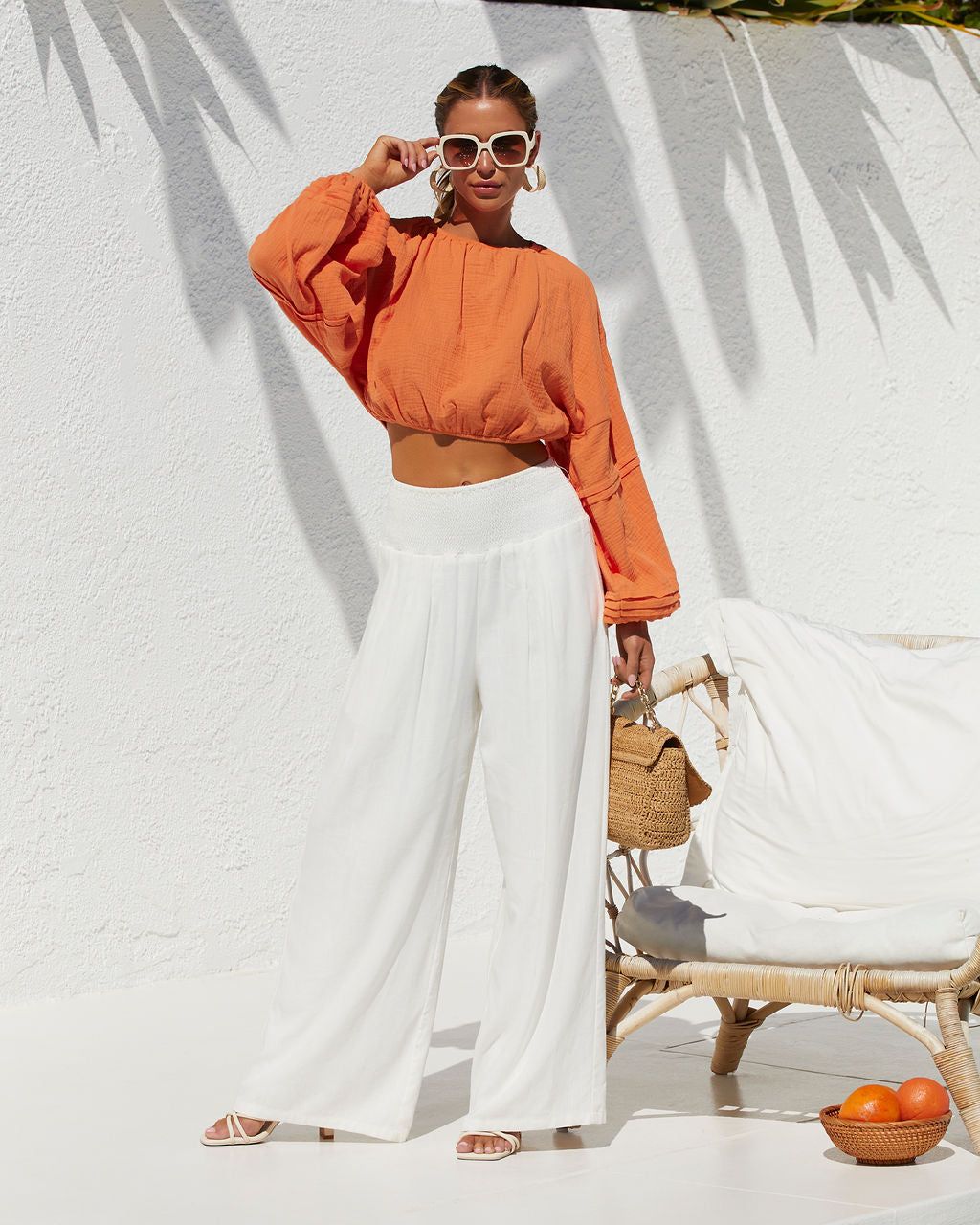 Cartago Cropped Pullover Sweatshirt - Orange - SALE sold by Vici product image thumbnail 5