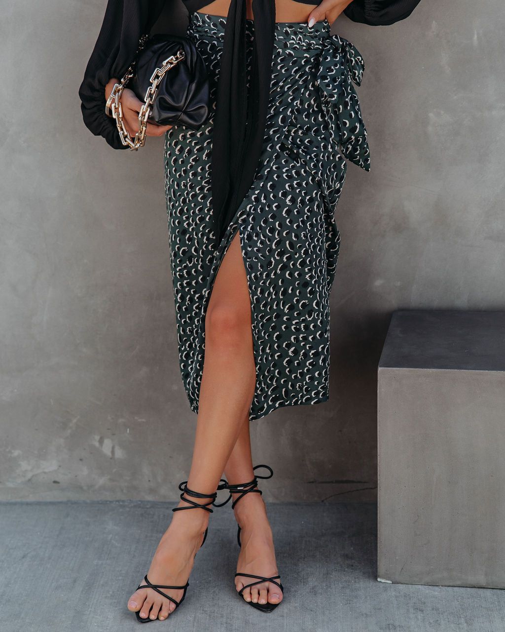 Paniz Printed Wrap Midi Skirt - FINAL SALE sold by Vici product image thumbnail 10