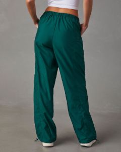 Kenny Nylon Pocketed Pants - Dark Green sold by Vici