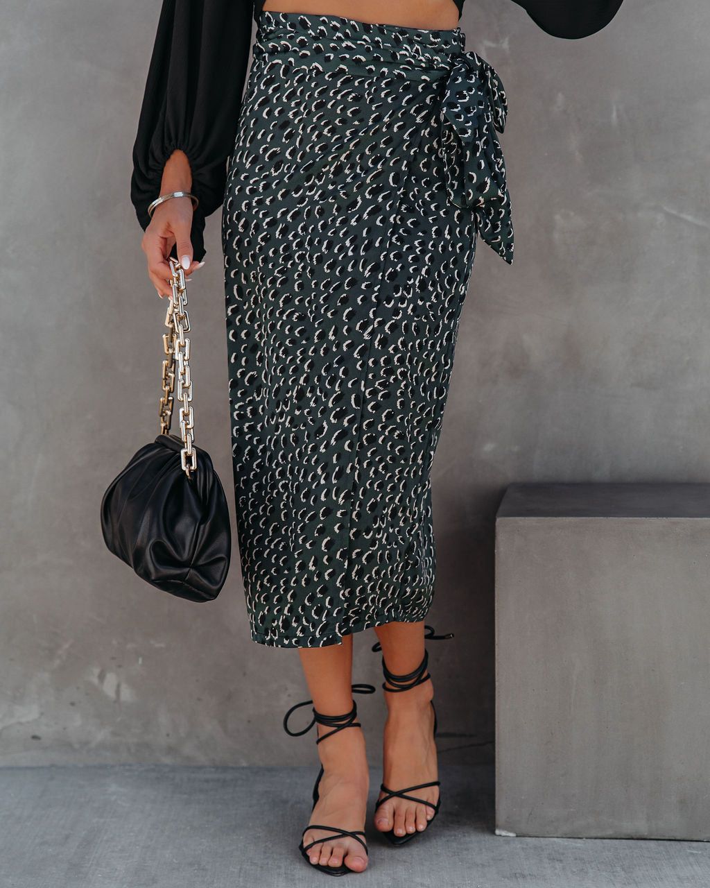 Paniz Printed Wrap Midi Skirt - FINAL SALE sold by Vici product image thumbnail 6