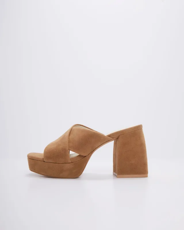 Carmen Platform Heeled Mule sold by Vici