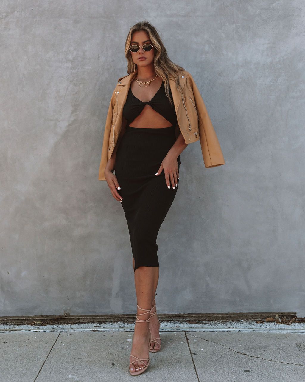 Gem Cutout Knit Midi Dress - Black - FINAL SALE sold by Vici product image thumbnail 7