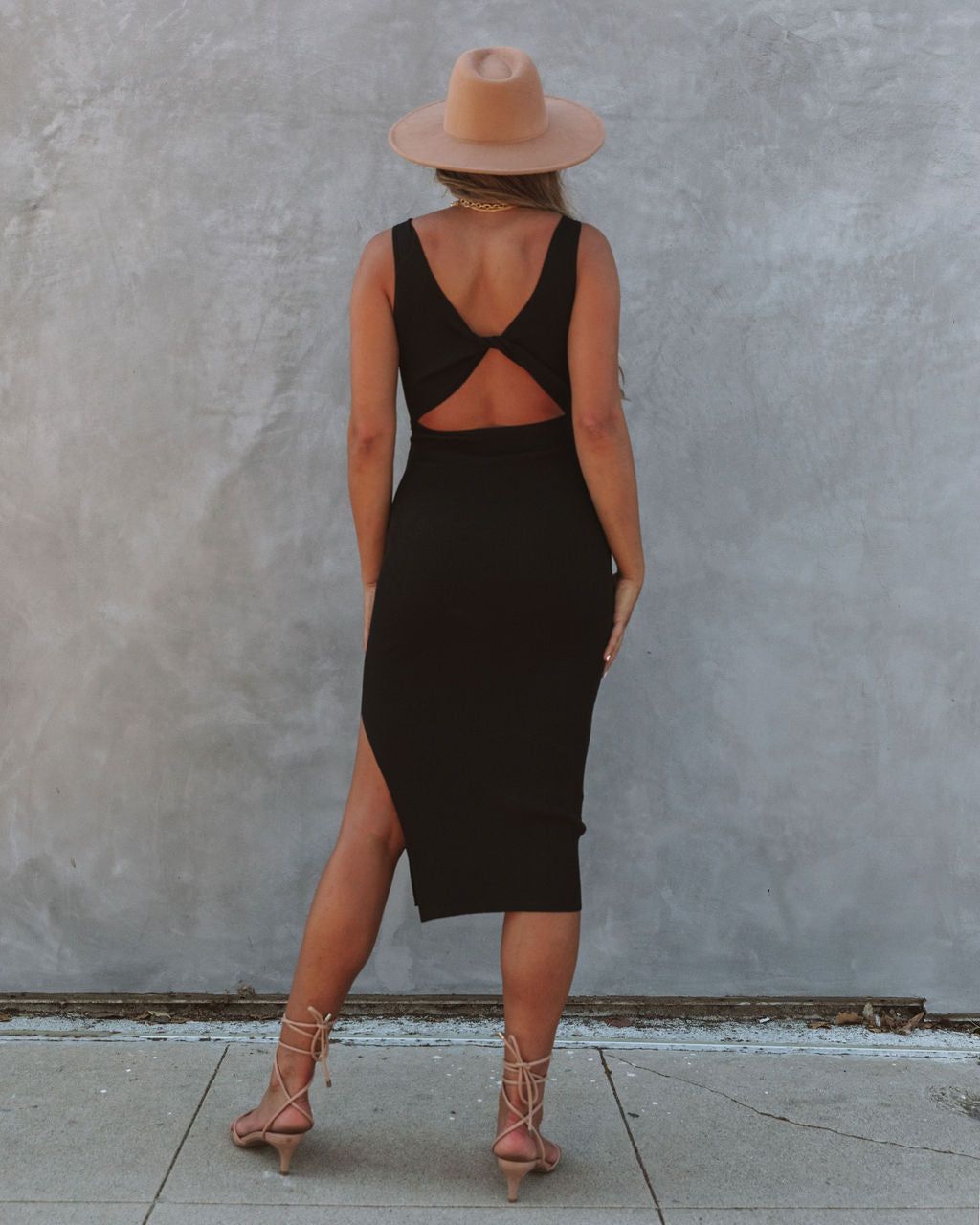 Gem Cutout Knit Midi Dress - Black - FINAL SALE sold by Vici product image thumbnail 2