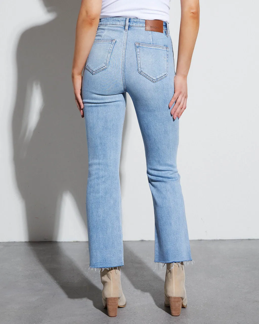 Casual Times Super Stretch Cropped Flare Jeans sold by Vici product image thumbnail 4