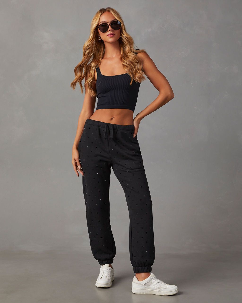 Bling Embellished Sweatpant - Black sold by Vici product image thumbnail 6