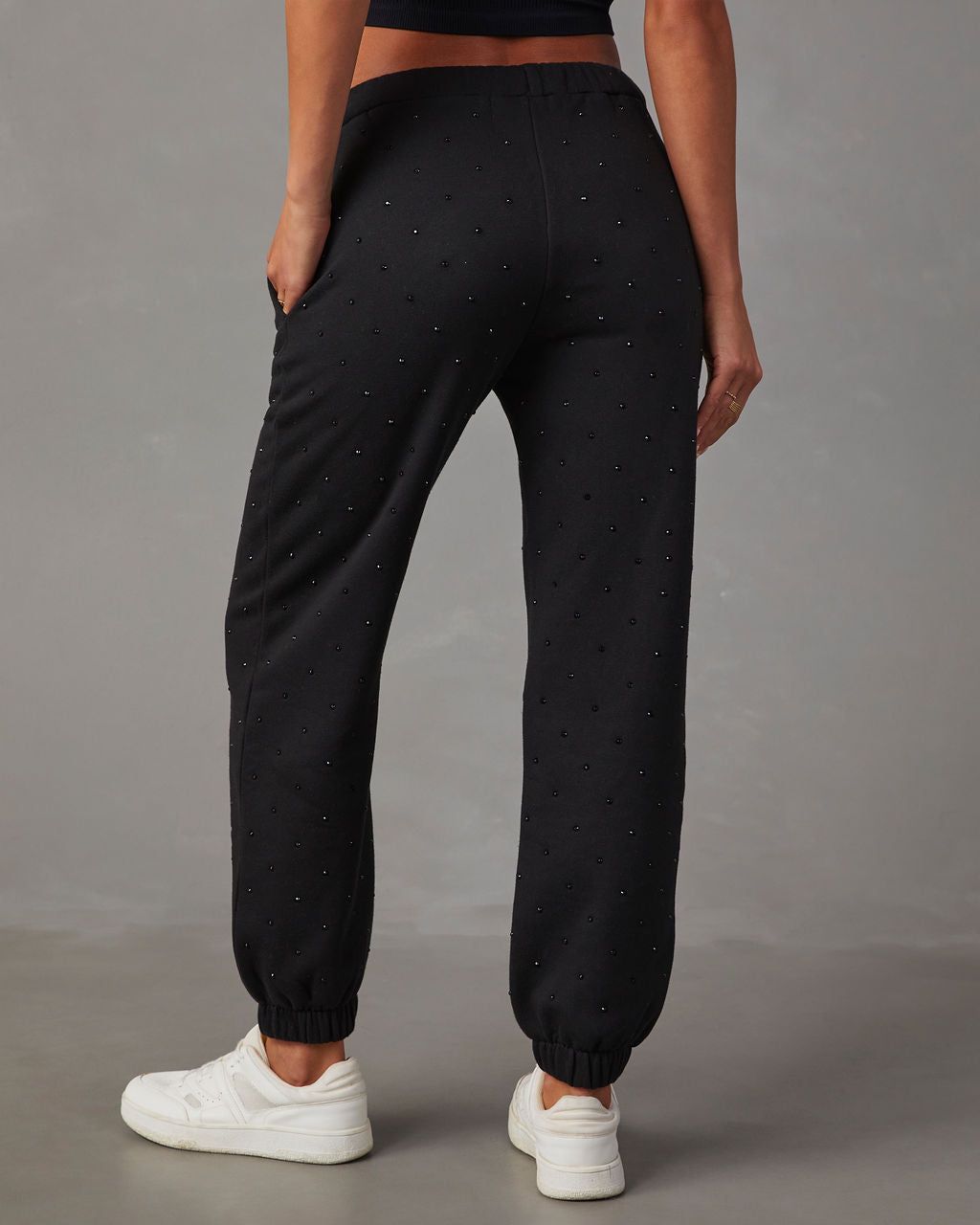 Bling Embellished Sweatpant - Black sold by Vici product image thumbnail 4