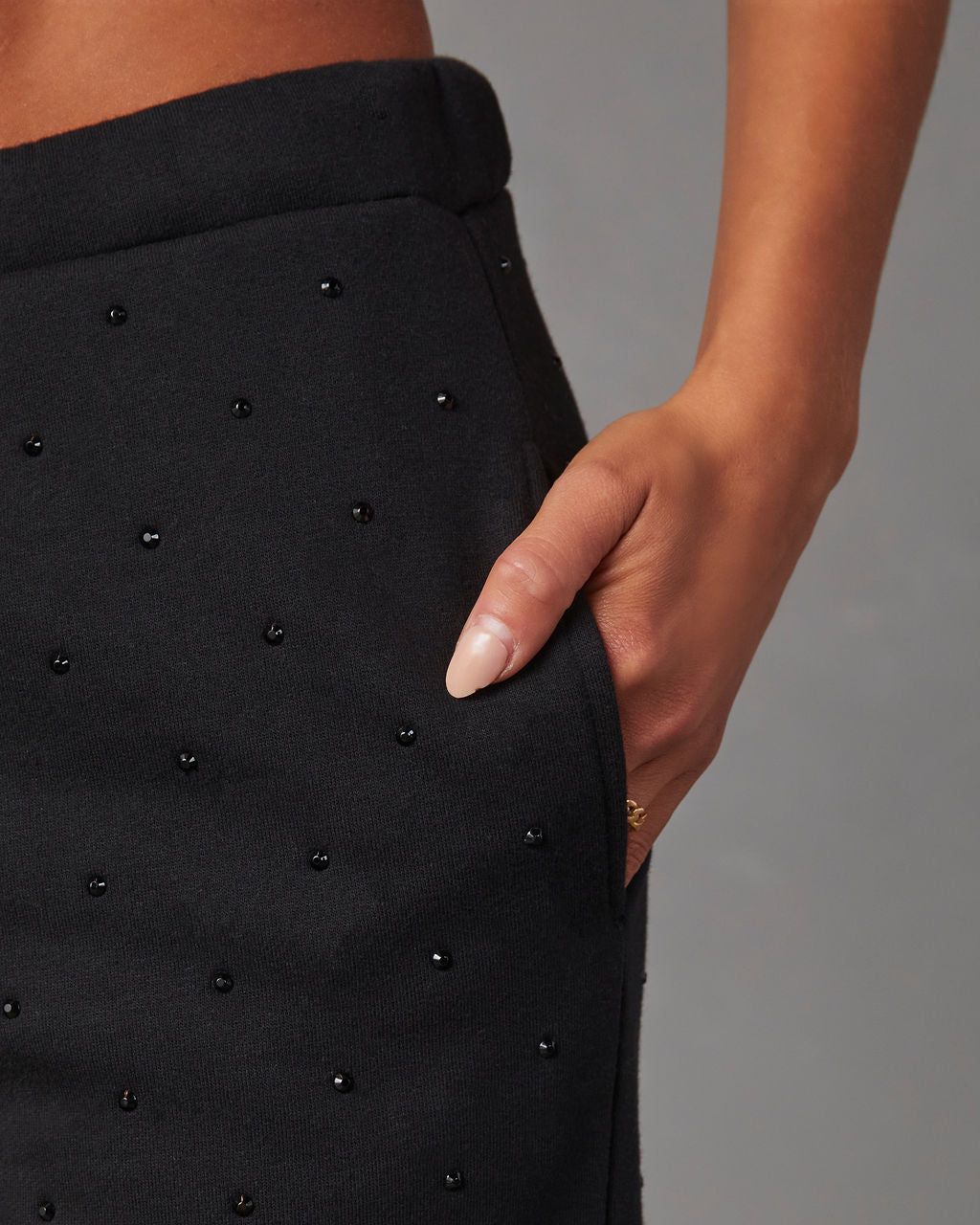 Bling Embellished Sweatpant - Black sold by Vici product image thumbnail 5