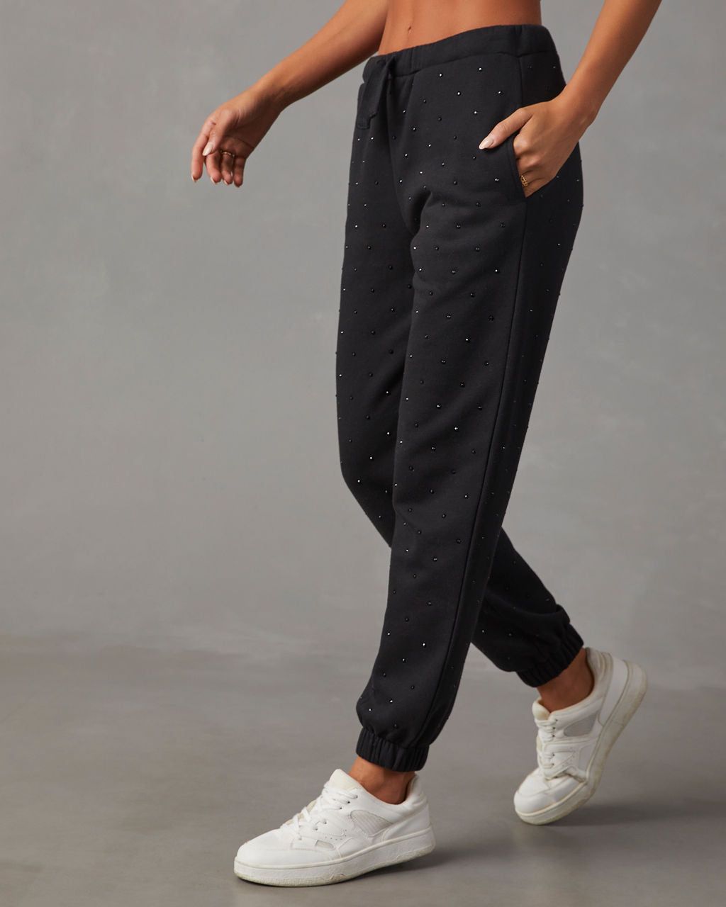 Bling Embellished Sweatpant - Black sold by Vici product image thumbnail 3