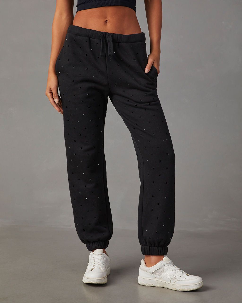 Bling Embellished Sweatpant - Black sold by Vici product image thumbnail 2