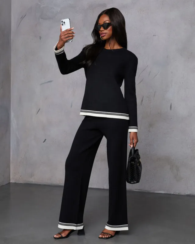 Tesnie Contrast Long Sleeve Top made by Vici