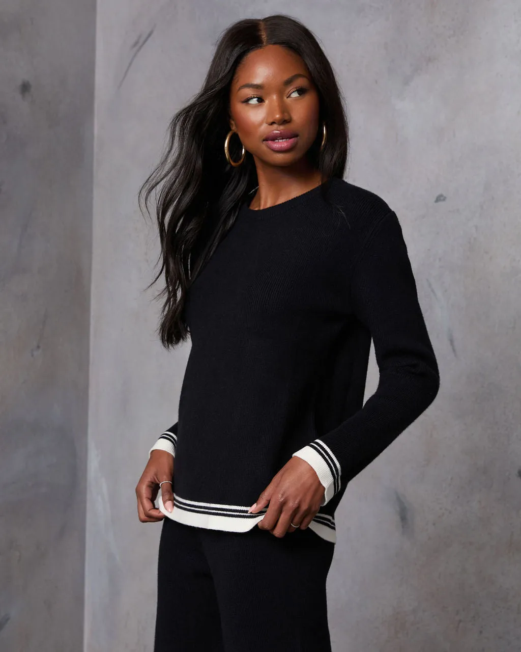 Tesnie Contrast Long Sleeve Top sold by Vici product image thumbnail 3