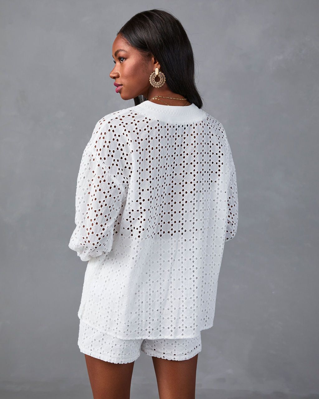 Prisca Eyelet Cotton Cover Up sold by Vici product image thumbnail 2