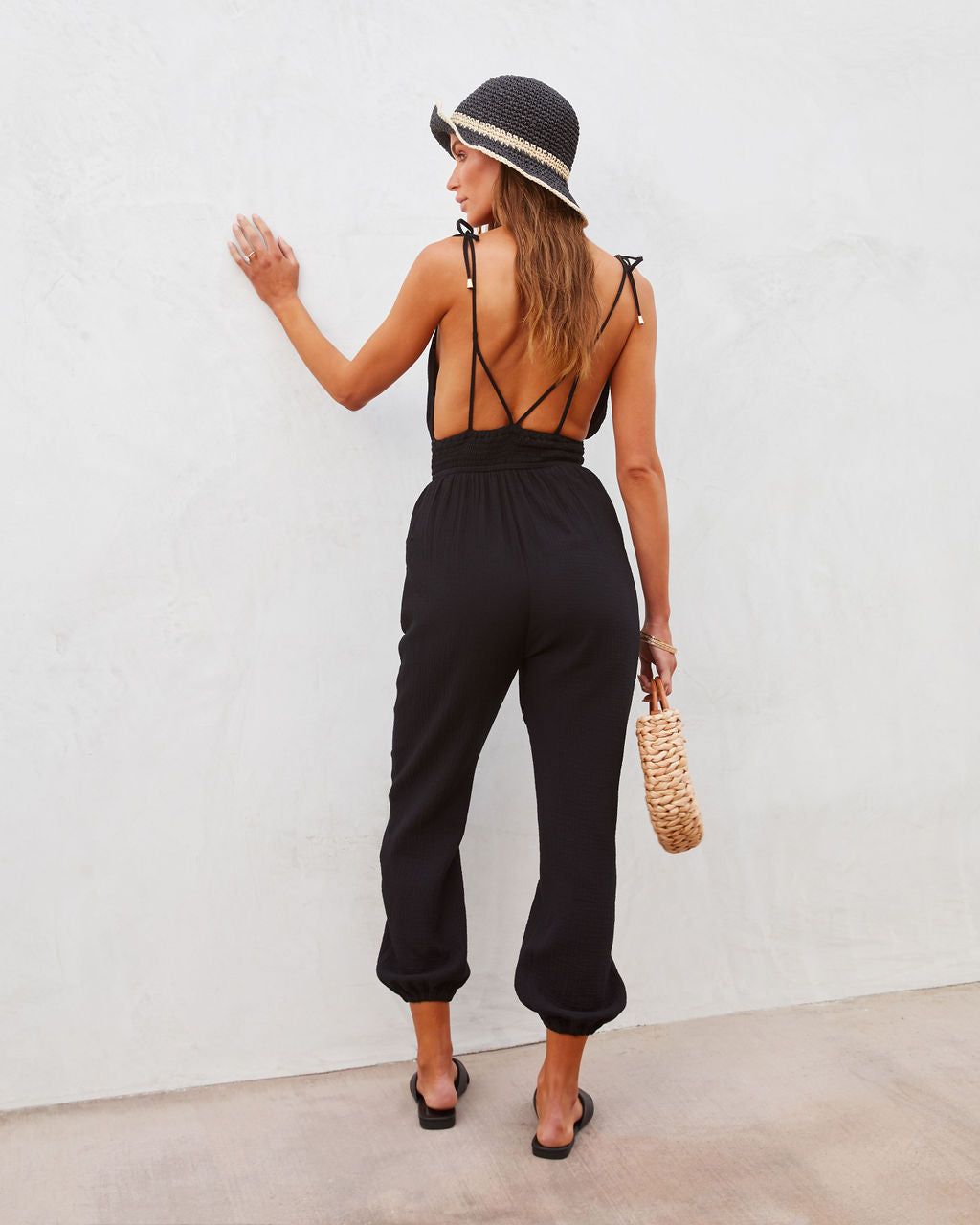 Del Mar Cotton Pocketed Jogger Jumpsuit sold by Vici product image thumbnail 3