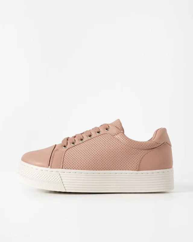 Willis Perforated Platform Sneakers - Blush - FINAL SALE sold by Vici
