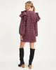 Be Merry Plaid Ruffle Mini Dress sold by Vici