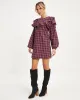 Be Merry Plaid Ruffle Mini Dress sold by Vici
