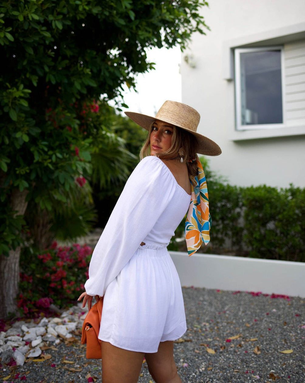 Grace Long Sleeve Tie Top - White - SALE sold by Vici product image thumbnail 2