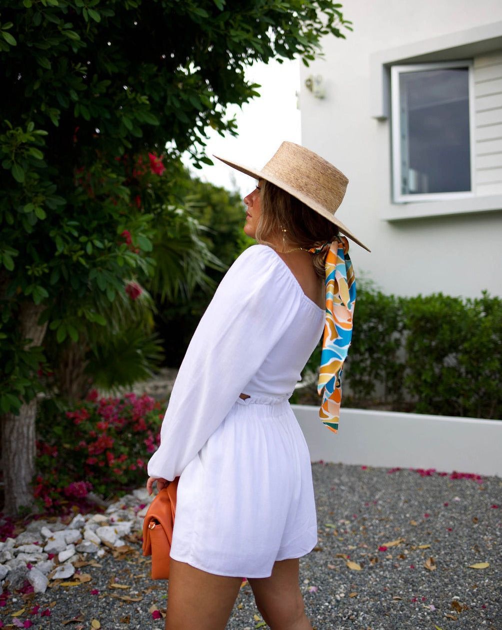 Grace Long Sleeve Tie Top - White - SALE sold by Vici product image thumbnail 4