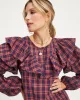 Be Merry Plaid Ruffle Mini Dress sold by Vici