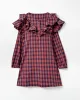 Be Merry Plaid Ruffle Mini Dress sold by Vici