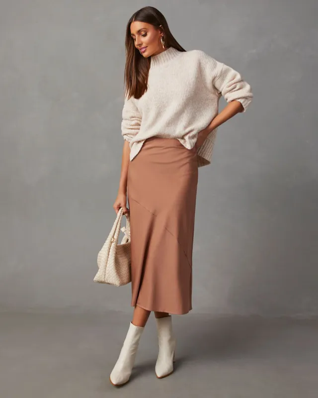 Same Energy Marled Mock Neck Sweater - Oat sold by Vici