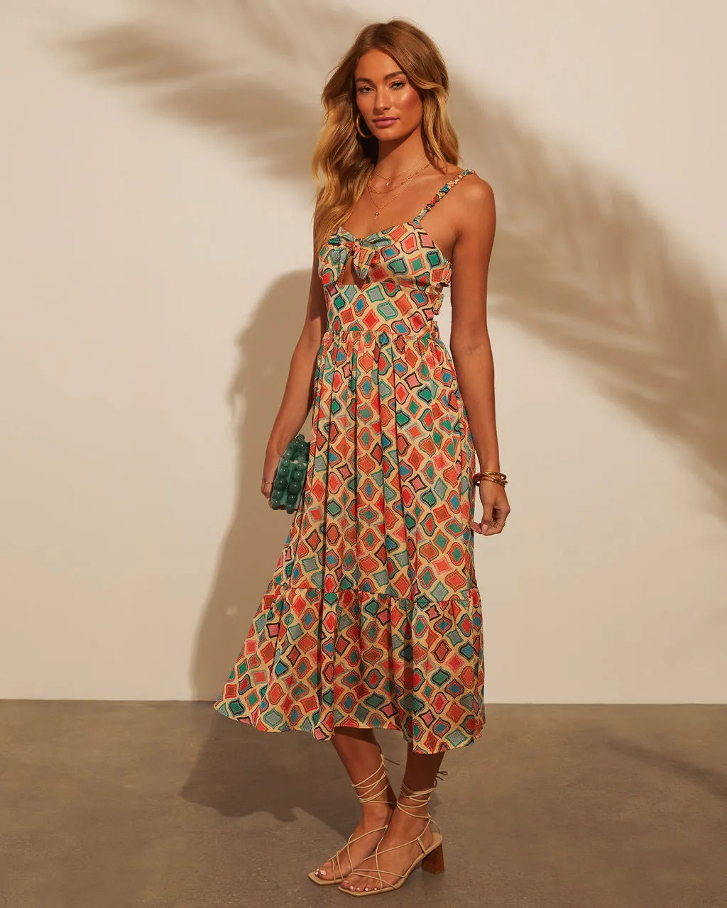 Rochelle Cutout Printed Midi Dress sold by Vici product image thumbnail 4