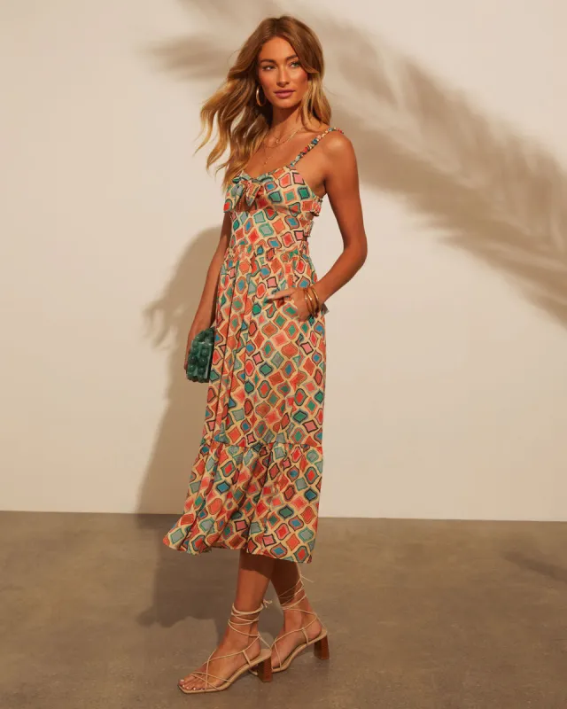 Rochelle Cutout Printed Midi Dress made by Vici