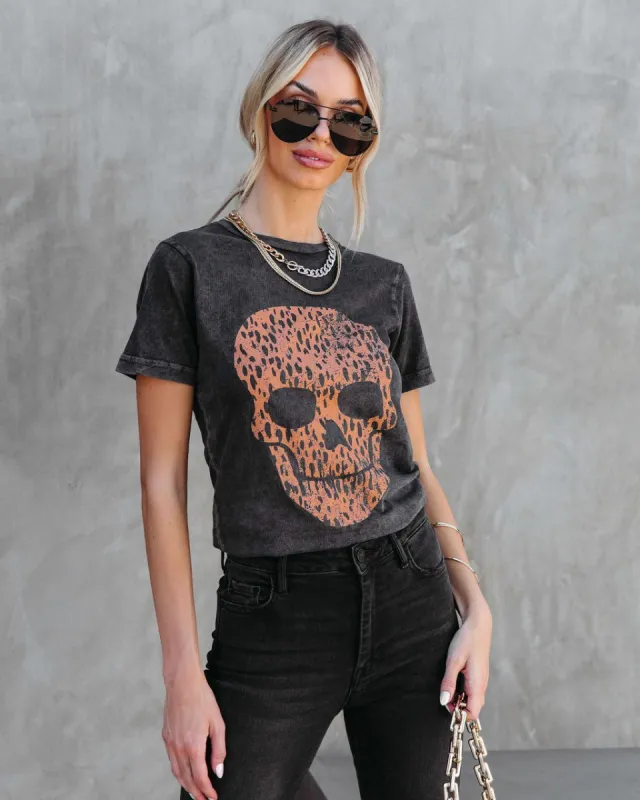Skull On The Prowl Cotton Tee - FINAL SALE sold by Vici