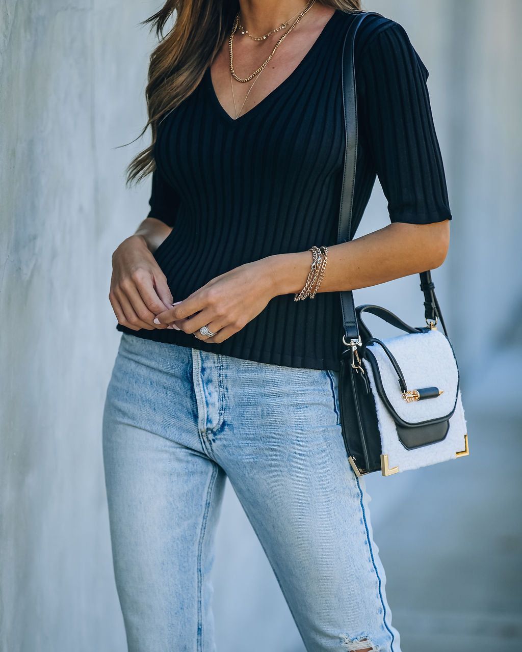 Loretta Ribbed Knit Crop Top - Black - FINAL SALE sold by Vici product image thumbnail 9