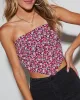 Wildflower Strapless Floral Crop Top sold by Vici