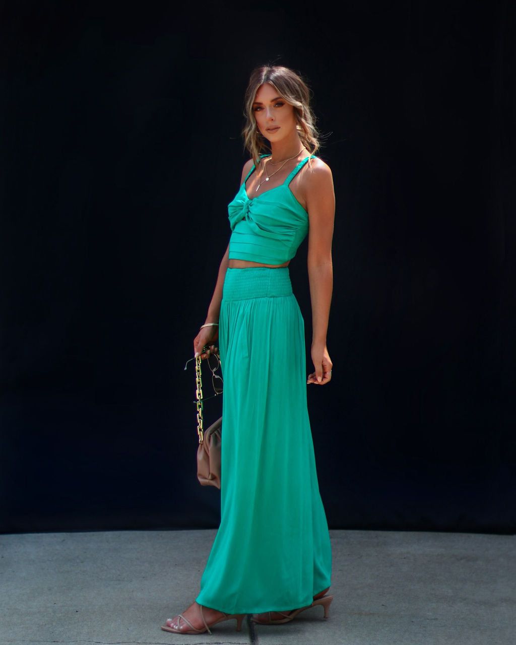 Make It Pop Pocketed Smocked Pants - Green - FINAL SALE sold by Vici product image thumbnail 4