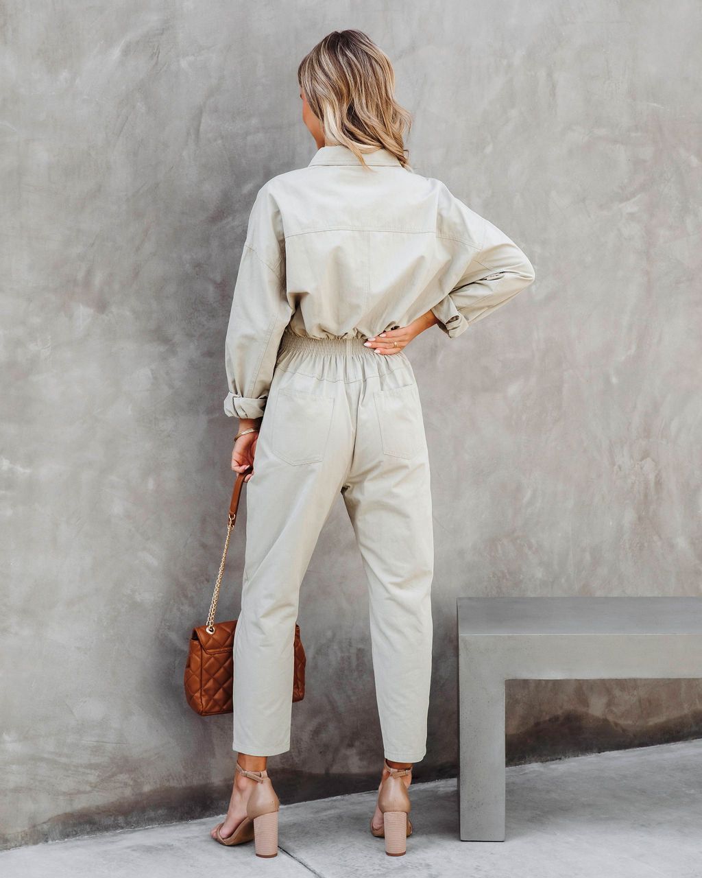 Understated Utility Cotton Pocketed Jumpsuit - Olive - FINAL SALE sold by Vici product image thumbnail 4