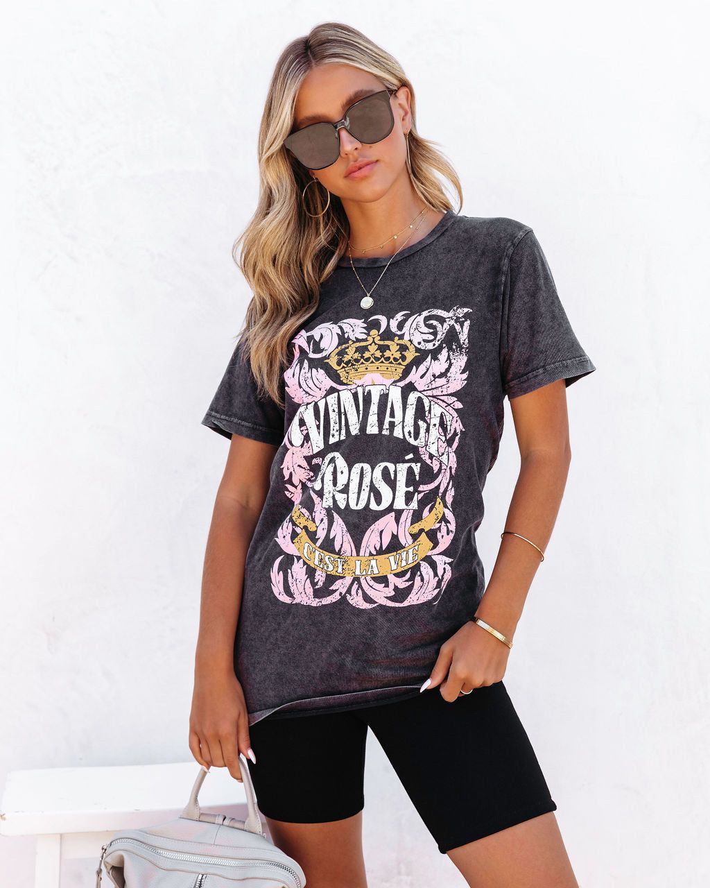 Vintage Rose Cotton Tee - FINAL SALE sold by Vici product image thumbnail 8