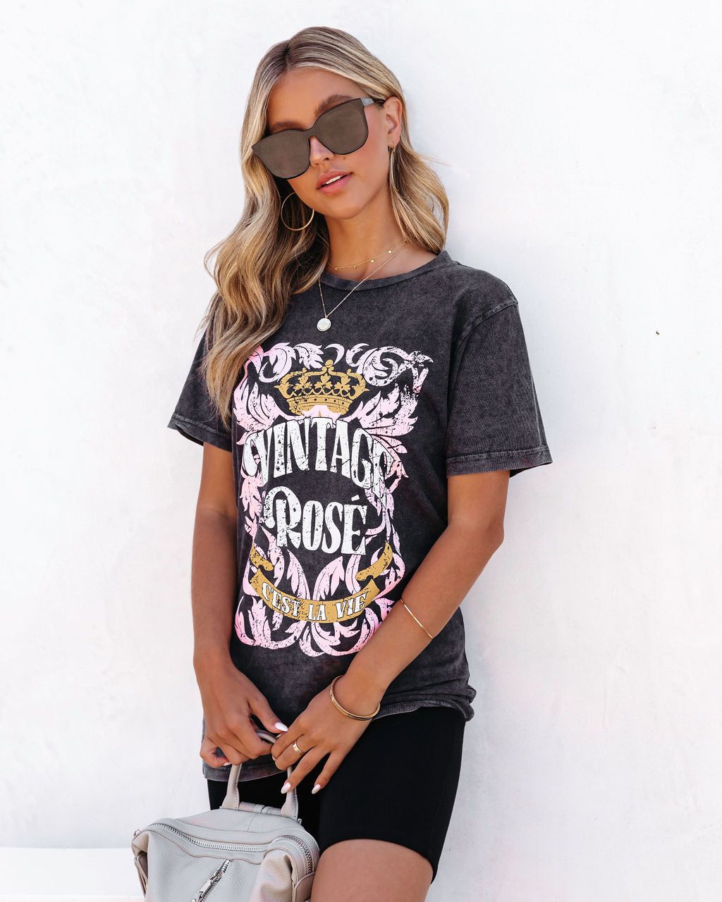Vintage Rose Cotton Tee - FINAL SALE sold by Vici product image thumbnail 10