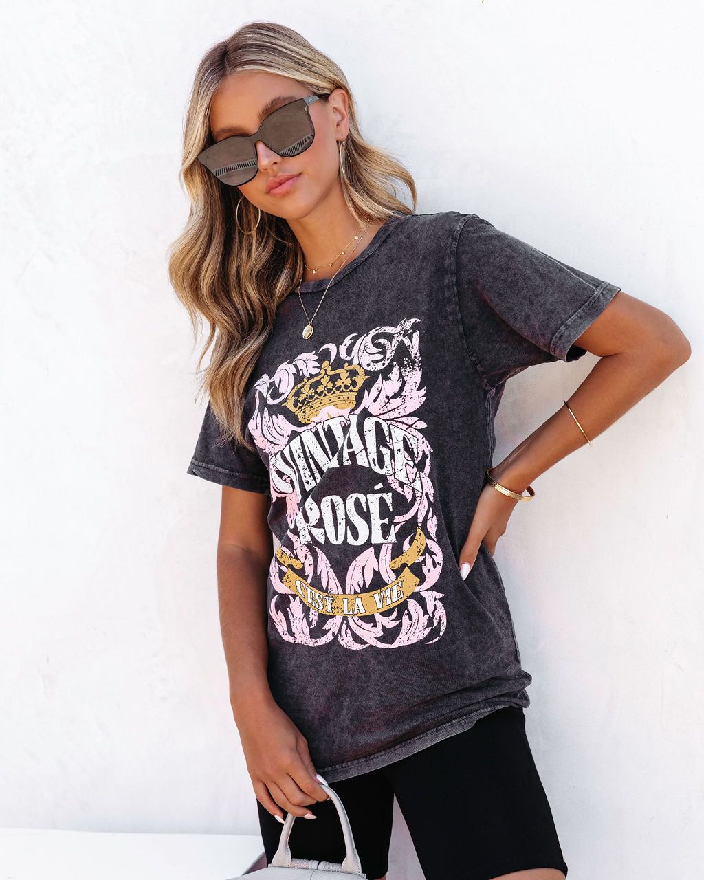 Vintage Rose Cotton Tee - FINAL SALE sold by Vici product image thumbnail 9