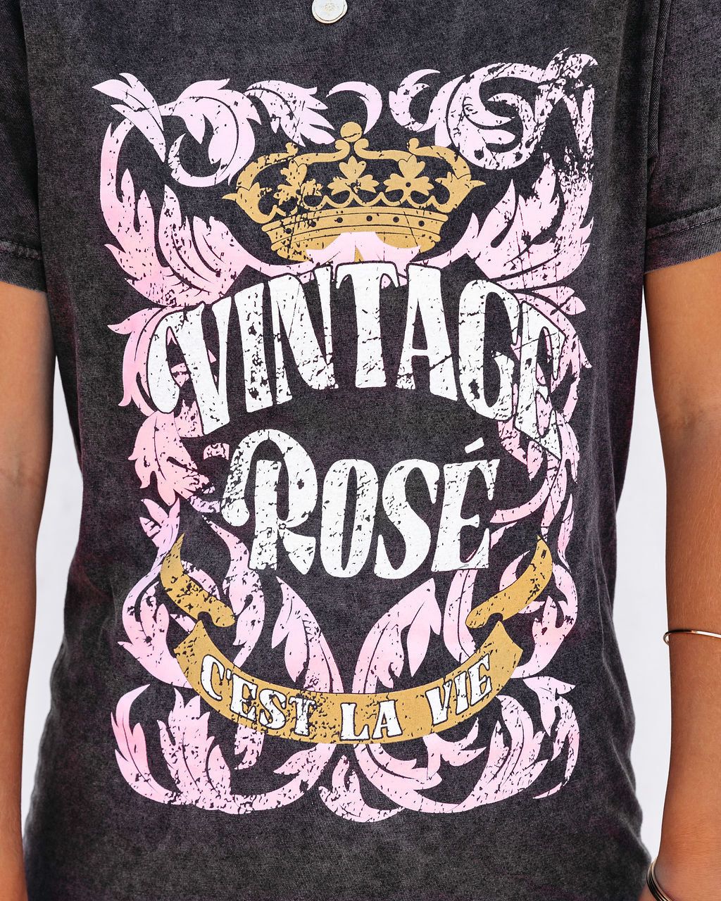 Vintage Rose Cotton Tee - FINAL SALE sold by Vici product image thumbnail 4