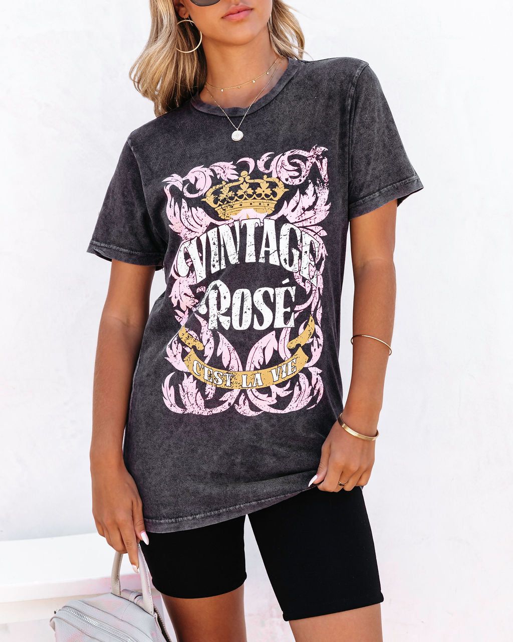 Vintage Rose Cotton Tee - FINAL SALE sold by Vici product image thumbnail 5