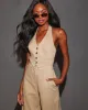 Tamar Fitted Waist Vest Jumpsuit sold by Vici