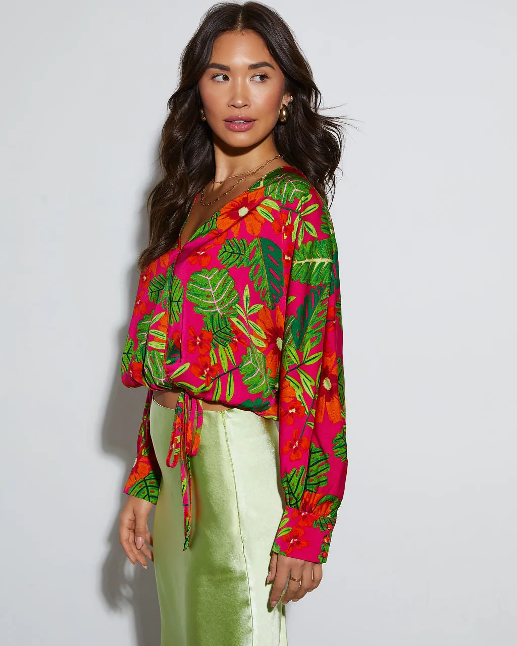 Neiva Tropical Long Sleeve Blouse sold by Vici product image thumbnail 3