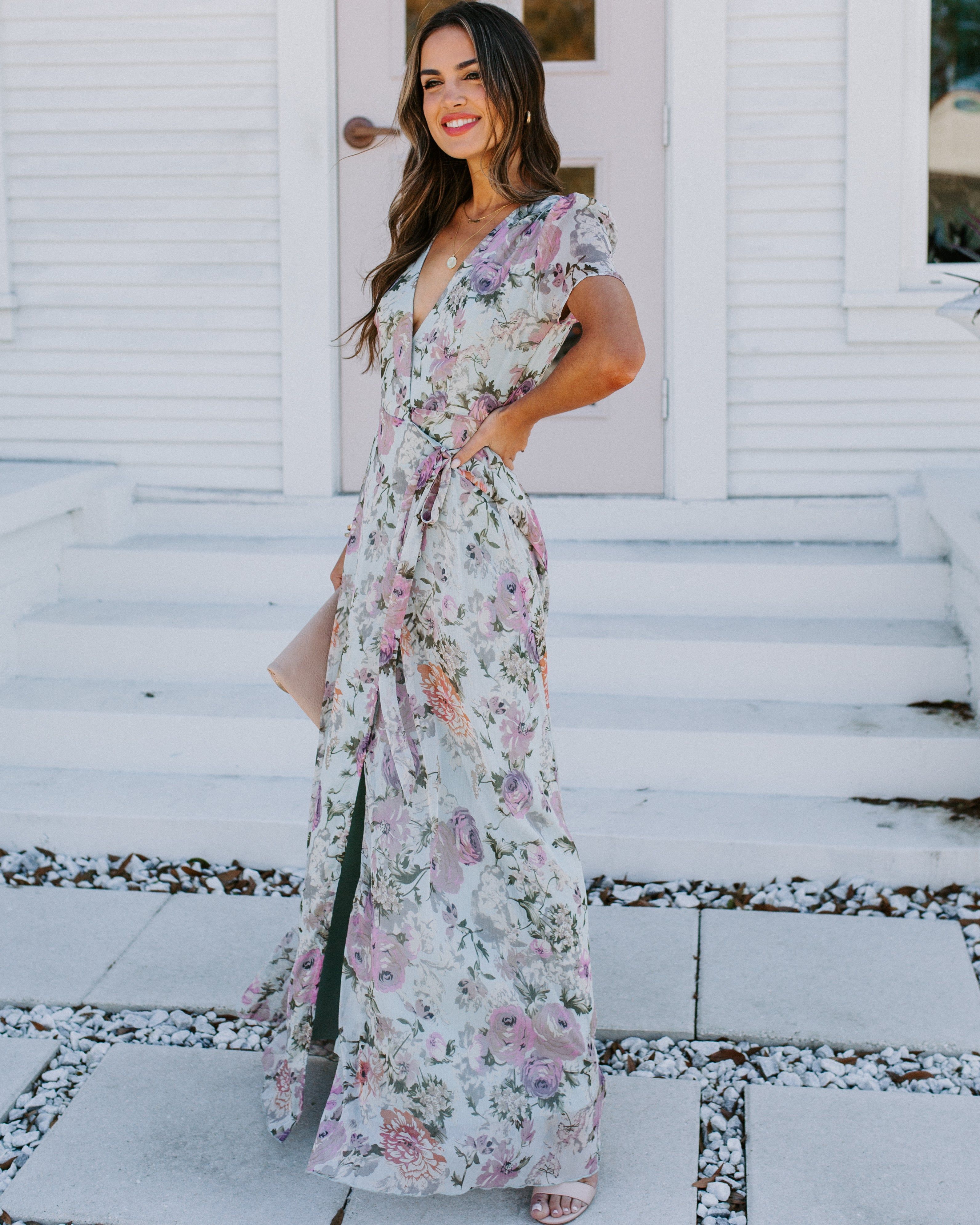 French Flair Floral Wrap Maxi Dress - FINAL SALE sold by Vici product image thumbnail 7