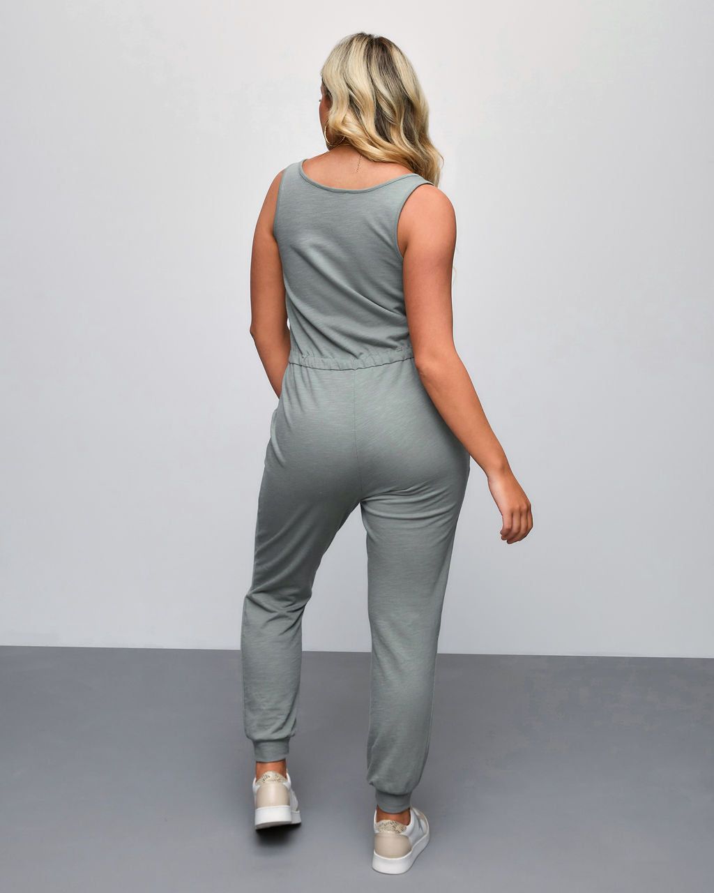 Faby Cotton Pocketed Drawstring Jumpsuit sold by Vici product image thumbnail 2
