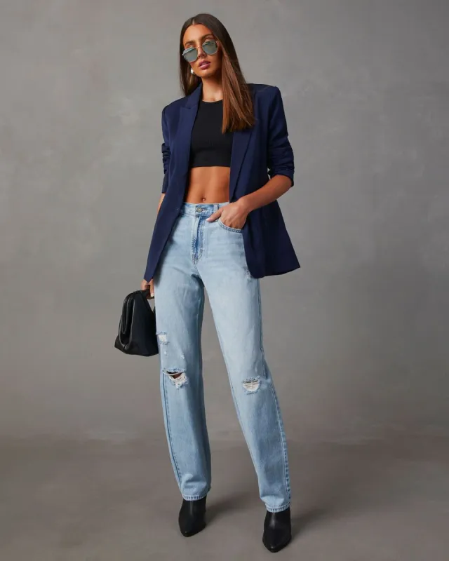 Standards Pocketed Blazer - Navy sold by Vici