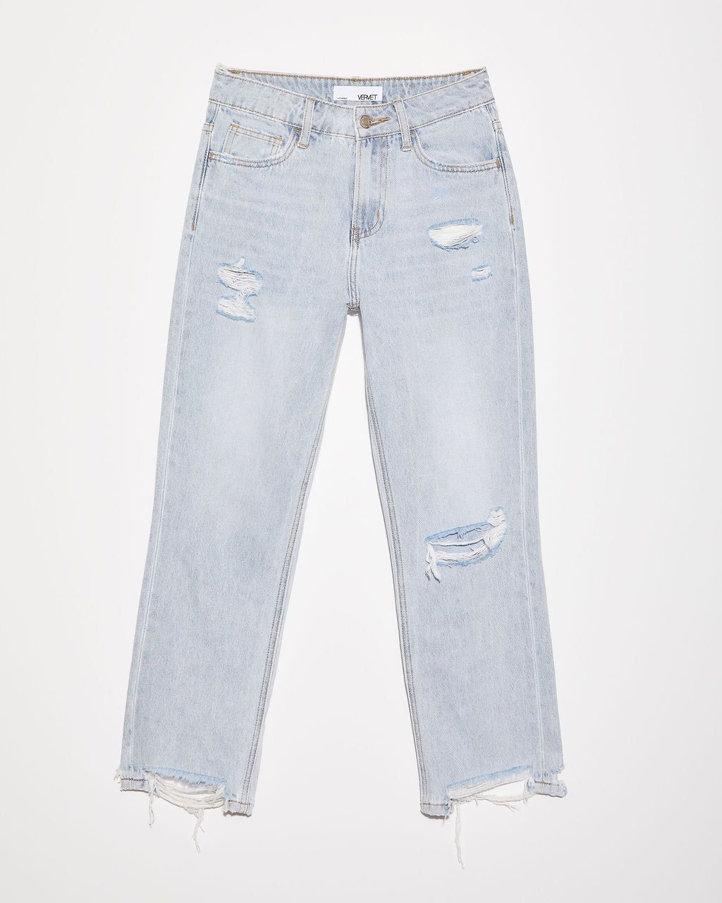 Double Dare Cropped Distressed Jeans - Light Wash - SALE sold by Vici product image thumbnail 6
