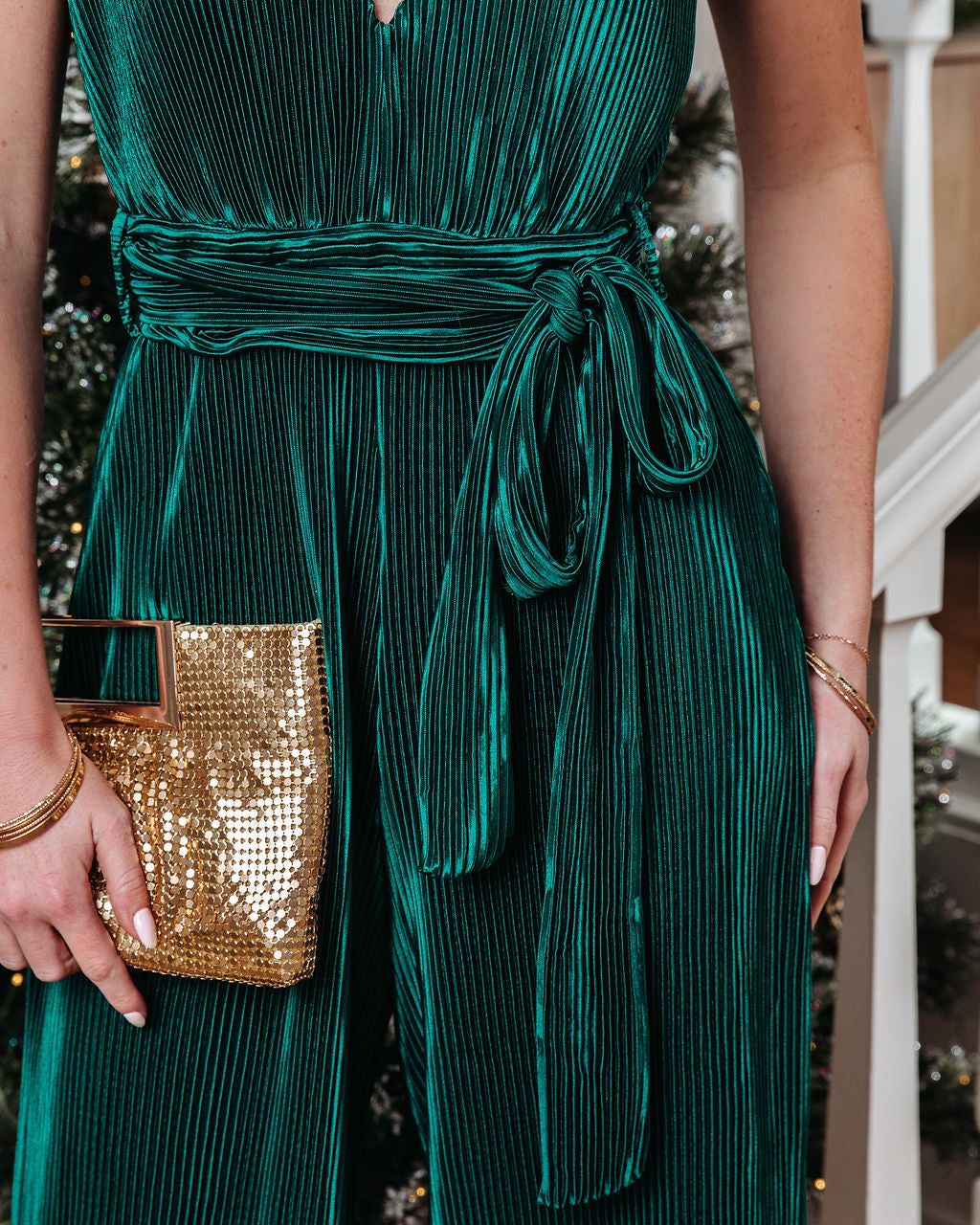 Midnight Love Plisse Jumpsuit sold by Vici product image thumbnail 4